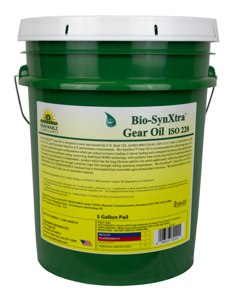 82444 Bio Syn Xtra Gear Oil ISO 220 5 Gal Pail