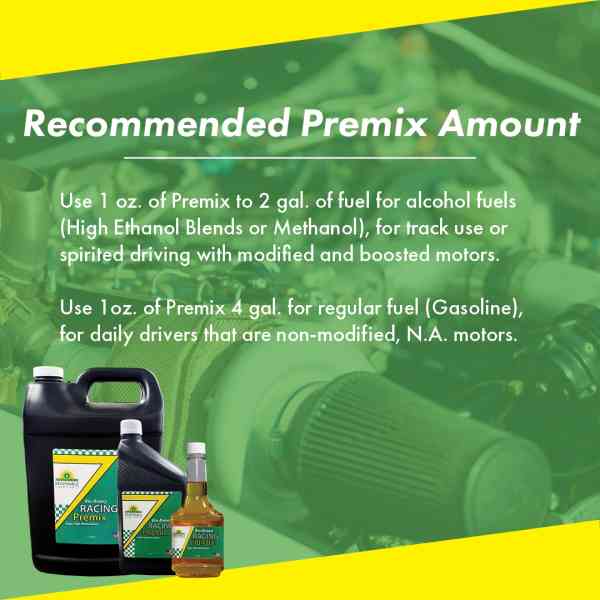 recommended Premix Amount instructions
